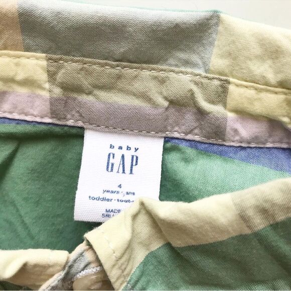 BABygap easter plaid button up top EUC 2T - Picture 4 of 5